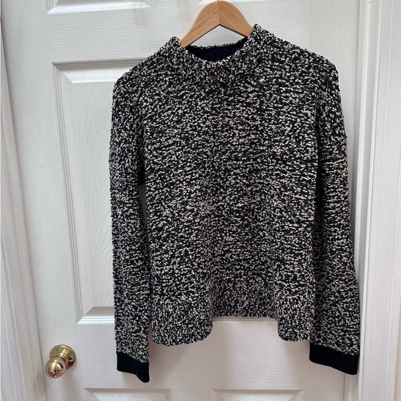 Rag & Bone black gray knit crew sweater bubble texture - Picture 1 of 6